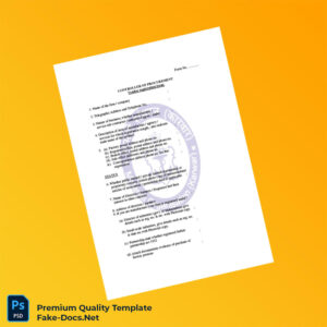 Country Controller of Procurement Vendor Registration Form Template (Word & PDF) 7 page