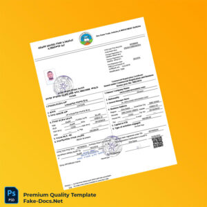 Country Issuer Business Registration Certificate Template (Word & PDF) 2 page