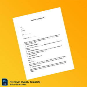Custom Letter of Appointment Template (Word & PDF) 4 page