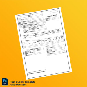 Ecuador Invoice Template in Word and PDF formats