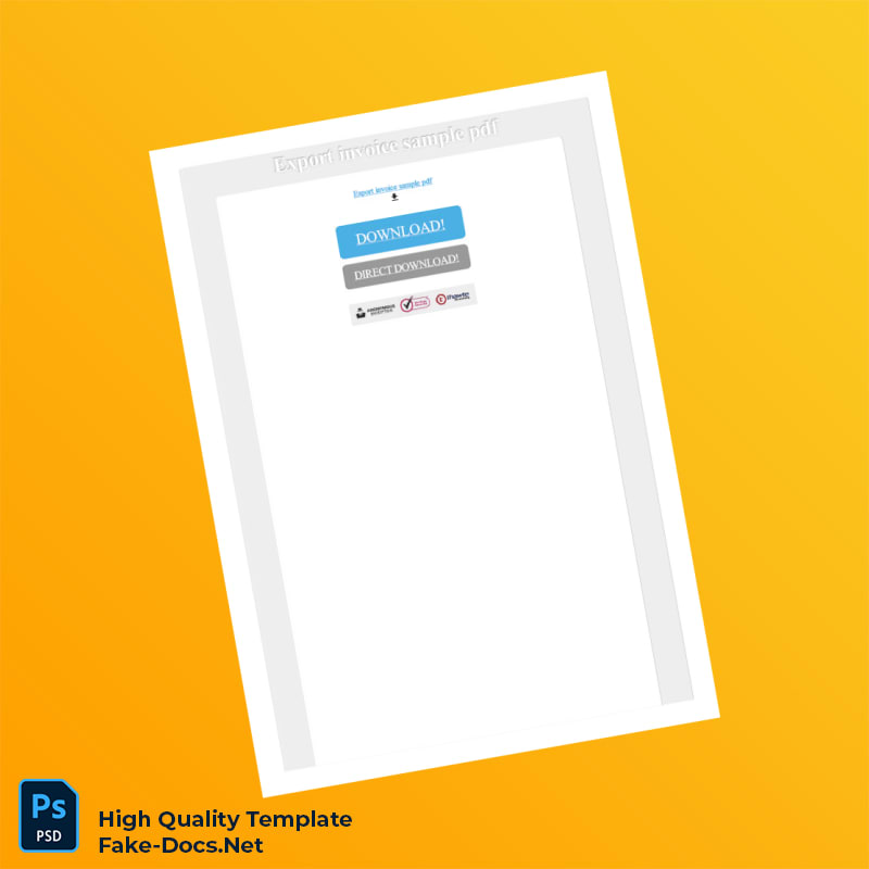 Editable Export Invoice Template in Word and PDF formats 2 page Editable Export Invoice Template in Word and PDF formats 2 page