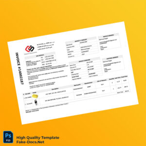 Egypt GS Company Invoice Template in Word and PDF formats Egypt GS Company Invoice Template in Word and PDF formats