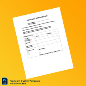 Employee Verification Form Template (Word & PDF) 8 page