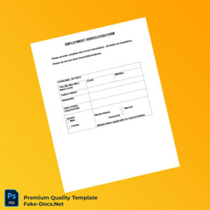 Employment Verification Form Template (Word & PDF) 6 page