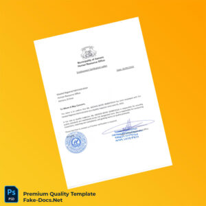 Eritrea Maekel Regional Administration Employment Verification Letter Template (Word & PDF)