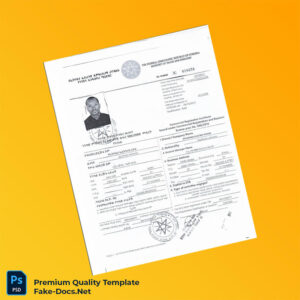 Ethiopia Ministry of Trade and Industry TIN Certificate Template (Word & PDF) 2 page