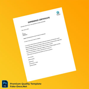 Experience Certificate Template (Word & PDF) 7 page
