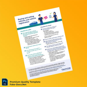 Finland Traficom Vehicle Registration Sale Guide Template (Word & PDF) 2 page