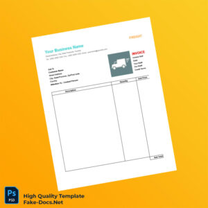 Freight Invoice Template in Word and PDF formats 4 page