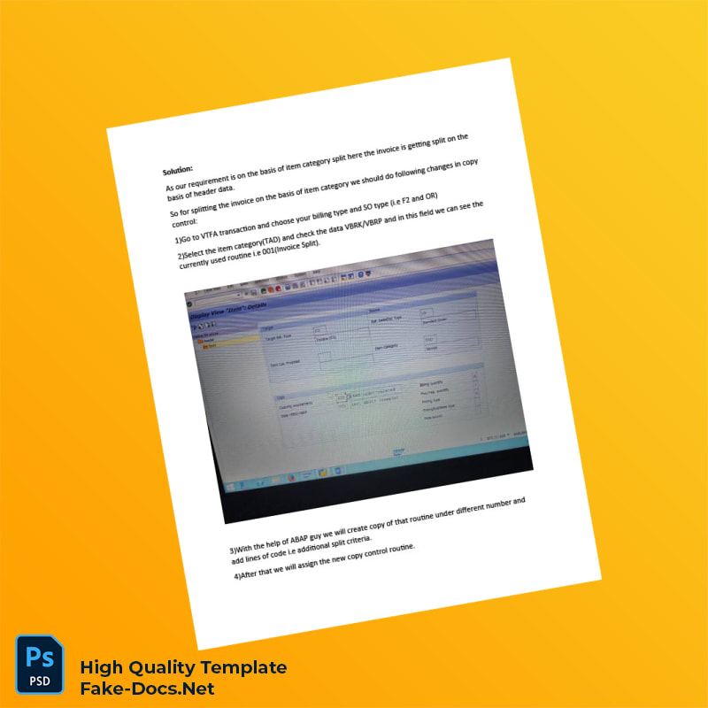 Germany Invoice Split Template in Word and PDF formats 5 page Germany Invoice Split Template in Word and PDF formats 5 page