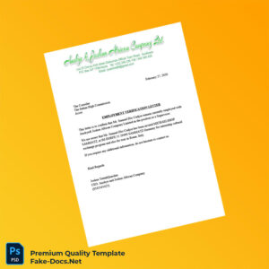 Ghana Anokye and Joshua African Company Limited Employment Verification Letter Template (Word & PDF)