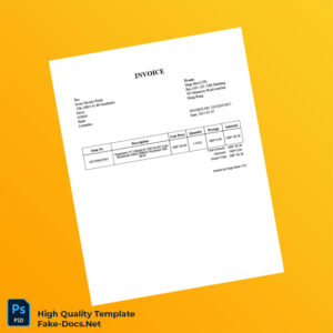 Hong Kong Huge Best LTD Invoice Template in Word and PDF formats Hong Kong Huge Best LTD Invoice Template in Word and PDF formats