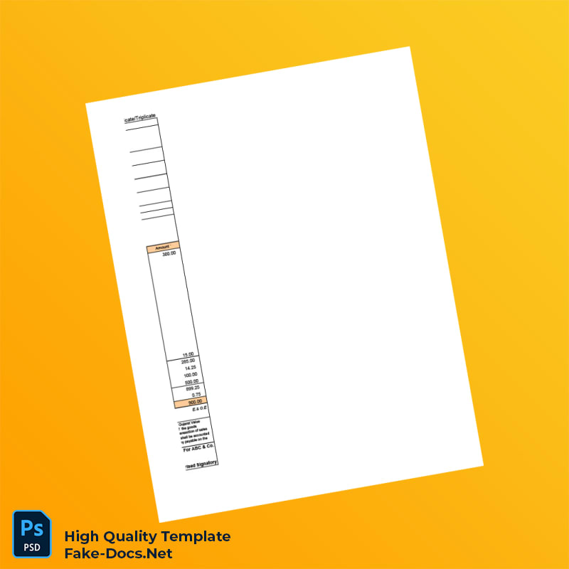 India ABC Co Invoice Template in Word and PDF formats 2 page India ABC Co Invoice Template in Word and PDF formats 2 page