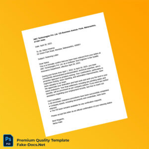 India ABC Technologies Pvt Ltd Relieving Letter Template (Word & PDF) 2 page