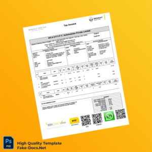 India AR A S P V P V Automobiles Private Limited Tax Invoice Template in Word and PDF formats 4 page India AR A S P V P V Automobiles Private Limited Tax Invoice Template in Word and PDF formats 4 page
