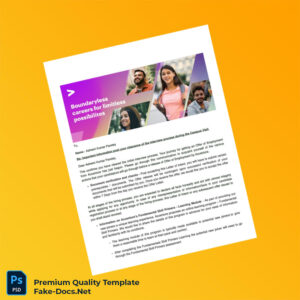 India Accenture Employment Verification Letter Template (Word & PDF) 2 page