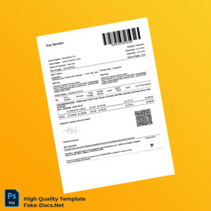 India Adililam E-commerce Private Limited Tax Invoice Template in Word and PDF formats 3 page