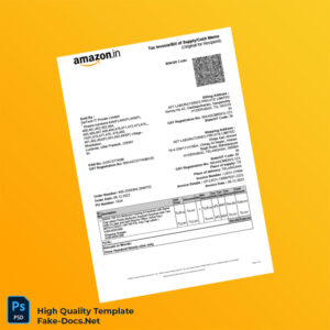 India Amazon Invoice Template in Word and PDF formats 5 page India Amazon Invoice Template in Word and PDF formats 5 page