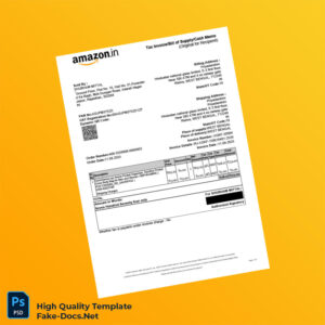 India Amazon Seller Services Tax Invoice Template in Word and PDF formats 2 page India Amazon Seller Services Tax Invoice Template in Word and PDF formats 2 page