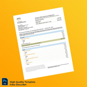 India Amazon Web Services Invoice Template in Word and PDF formats 2 page India Amazon Web Services Invoice Template in Word and PDF formats 2 page