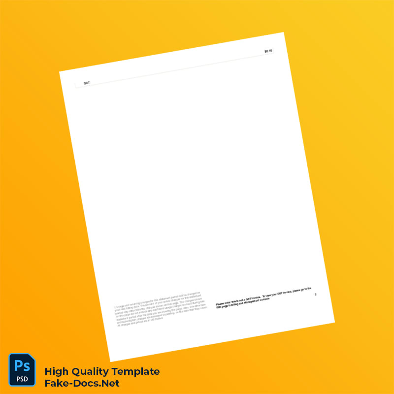 India Amazon Web Services Invoice Template in Word and PDF formats 2 page India Amazon Web Services Invoice Template in Word and PDF formats 2 page