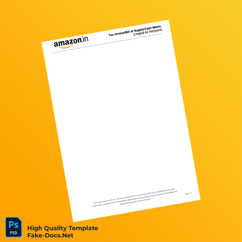 India Appario Retail Private Ltd Tax Invoice Template in Word and PDF formats 2 page India Appario Retail Private Ltd Tax Invoice Template in Word and PDF formats 2 page