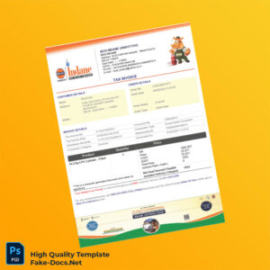 India Bedi Indane Tax Invoice Template in Word and PDF formats 2 page India Bedi Indane Tax Invoice Template in Word and PDF formats 2 page