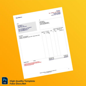 India Best Motors Invoice Template in Word and PDF formats India Best Motors Invoice Template in Word and PDF formats