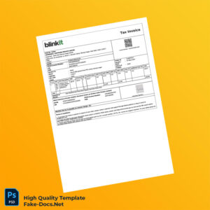 India Blink Commerce Private Limited Tax Invoice Template in Word and PDF formats 2 page India Blink Commerce Private Limited Tax Invoice Template in Word and PDF formats 2 page