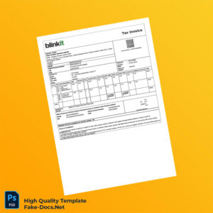 India BlinkIt Commerce Private Limited Invoice Template in Word and PDF formats 3 page India BlinkIt Commerce Private Limited Invoice Template in Word and PDF formats 3 page