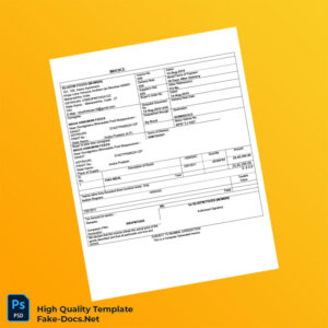 India Bluefin Foods Invoice Template in Word and PDF formats India Bluefin Foods Invoice Template in Word and PDF formats