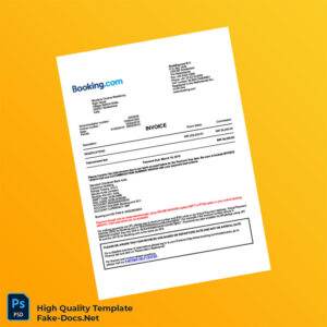 India Booking com Invoice Template in Word and PDF formats 2 page India Booking com Invoice Template in Word and PDF formats 2 page