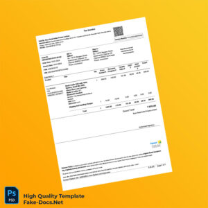 India Buzz Retail India Private Limited Invoice Template in Word and PDF formats India Buzz Retail India Private Limited Invoice Template in Word and PDF formats