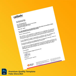 India Calibehr Business Support Services Pvt Ltd Employment Verification Letter Template (Word & PDF) 6 page