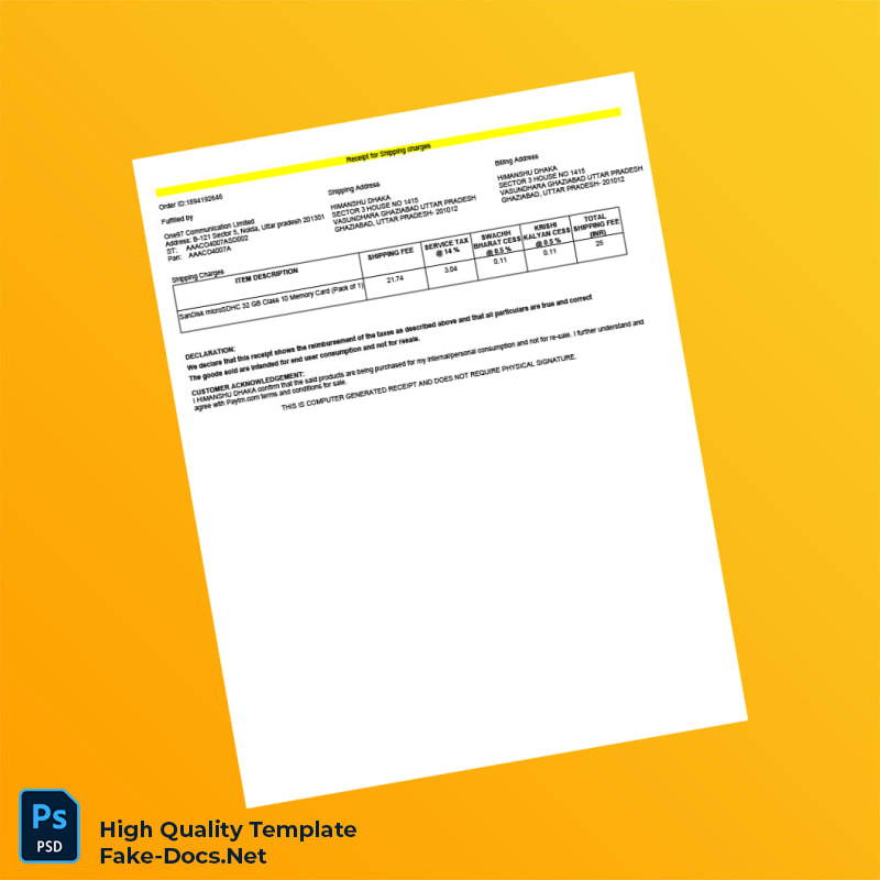 India Camera Care Invoice Template in Word and PDF formats 2 page India Camera Care Invoice Template in Word and PDF formats 2 page