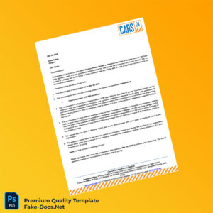 India Cars24 Employment Verification Letter Template (Word & PDF) 3 page