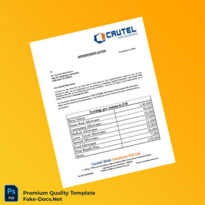 India Cautel Web Solutions Pvt Ltd Employment Verification Letter Template (Word & PDF) 5 page