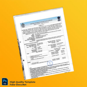 India Central Board of Excise and Customs Business Registration Certificate Template in Word and PDF formats India Central Board of Excise and Customs Business Registration Certificate Template in Word and PDF formats