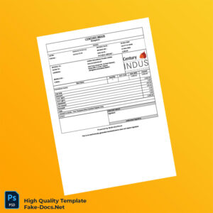 India Century Indus Invoice Template in Word and PDF formats India Century Indus Invoice Template in Word and PDF formats