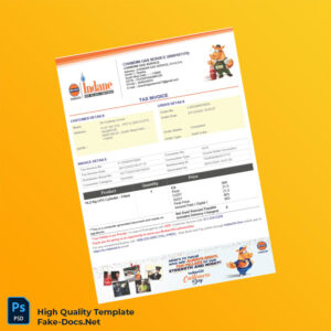 India Chandini Gas Service Tax Invoice Template in Word and PDF formats 2 page India Chandini Gas Service Tax Invoice Template in Word and PDF formats 2 page