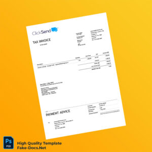 India ClickSend Pty Ltd Tax Invoice Template in Word and PDF formats India ClickSend Pty Ltd Tax Invoice Template in Word and PDF formats