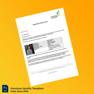 India Cogent E Services Limited Employment Verification Letter Template (Word & PDF) 2 page