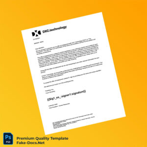 India DXC Technology Employment Verification Letter Template (Word & PDF) 8 page