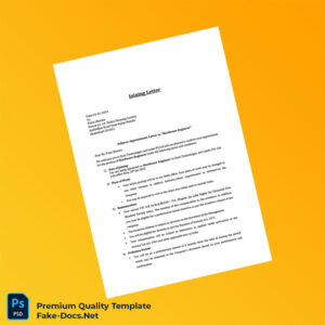 India Dash Technologies and Label P Ltd Joining Letter Template (Word & PDF) 8 page