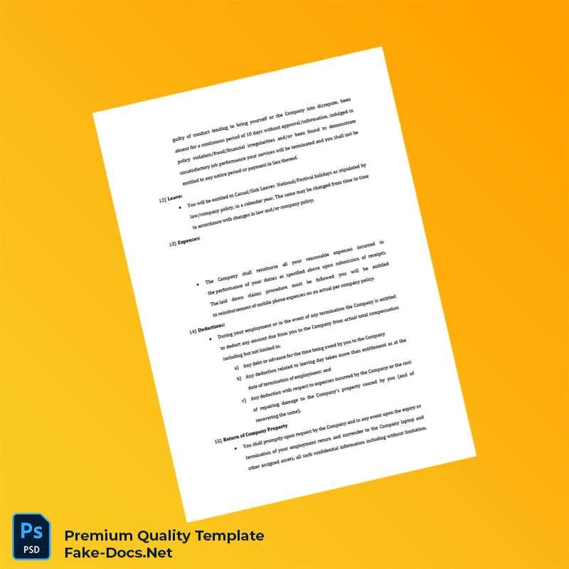 India Dash Technologies and Label P Ltd Joining Letter Template (Word & PDF) 8 page India Dash Technologies and Label P Ltd Joining Letter Template (Word & PDF) 8 page