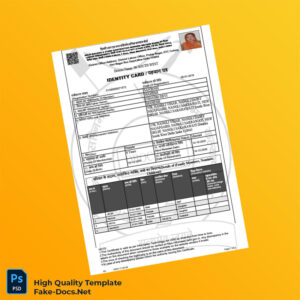 India Delhi Building Other Construction Workers Welfare Board Registration Certificate Template in Word and PDF formats 2 page