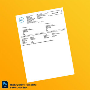 India Dell International Services India Pvt Ltd Tax Invoice Template in Word and PDF formats 7 page