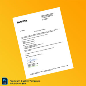 India Deloitte Consulting Employment Verification Letter Template (Word & PDF) India Deloitte Consulting Employment Verification Letter Template (Word & PDF)
