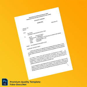 India Directorate of Land Records Survey Employment Verification Letter Template (Word & PDF) 4 page