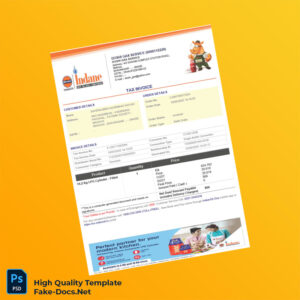 India Doshi Gas Service Tax Invoice Template in Word and PDF formats 2 page India Doshi Gas Service Tax Invoice Template in Word and PDF formats 2 page